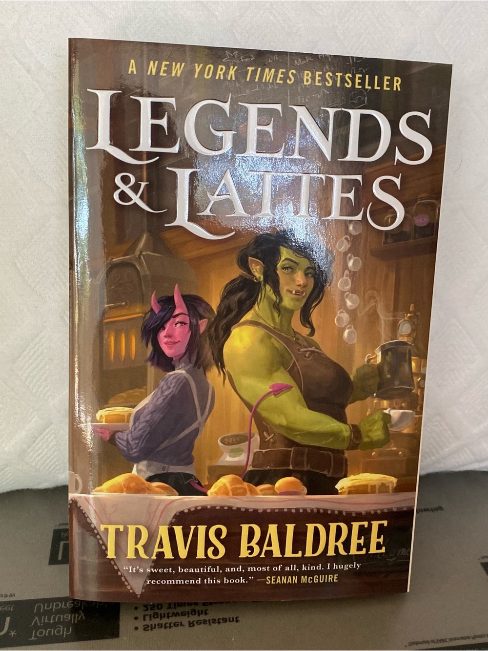 Travis Baldree Legends & Lattes Paperback - Green & Pink Cover